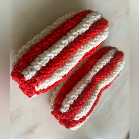 Hand Knit Children’s Slippers, New! - Picture 3 of 3